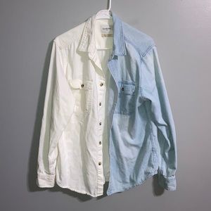 Half Bleached Denim Jacket